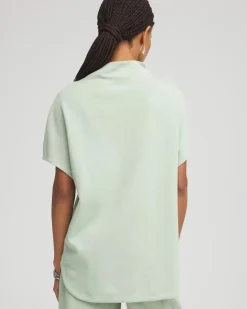 Zenergy® Beach Slub Funnel Neck Pullover Top