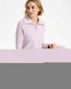 Zenergy® Beach Slub Half-Zip Pullover Top