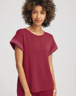Zenergy® Embellished Short-Sleeve Top