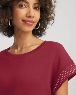Zenergy® Embellished Short-Sleeve Top