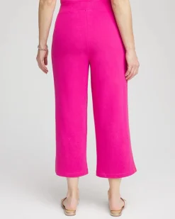 Zenergy® French Terry Gauze-Inset Cropped Pants