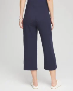Zenergy® French Terry Gauze-Inset Cropped Pants