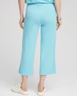Zenergy® French Terry Gauze-Inset Cropped Pants