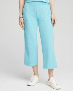 Zenergy® French Terry Gauze-Inset Cropped Pants