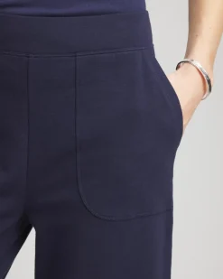 Zenergy® French Terry Gauze-Inset Cropped Pants