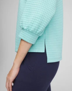 Zenergy® Jacquard Bubble-Sleeve Top