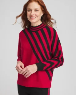 Zenergy® Luxe Cashmere Blend Striped Sweater