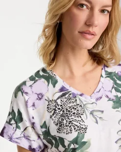 Zenergy® Placed Print Drop Shoulder Tee
