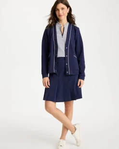 Zenergy® Soft Pique Button-Down Cardigan
