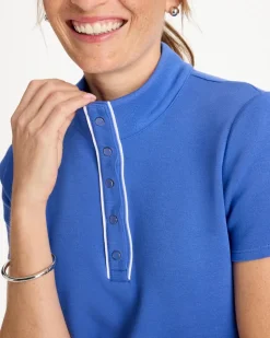 Zenergy® Soft Pique Piped Pullover