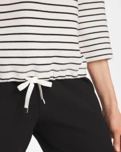 Zenergy® Striped Ottoman Drawstring Top