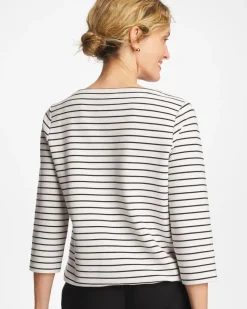 Zenergy® Striped Ottoman Drawstring Top