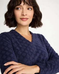 Zenergy® Terry Cloth Jacquard Top