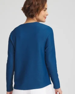 Zenergy® UPF Crew Neck Mesh-Inset Pullover