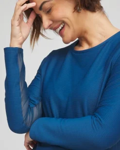 Zenergy® UPF Crew Neck Mesh-Inset Pullover