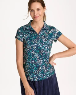 Zenergy® UPF Dots Half Zip Polo