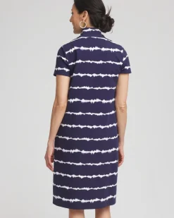 Zenergy® UPF Knit Tie Dye Half-Zip Dress