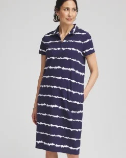 Zenergy® UPF Knit Tie Dye Half-Zip Dress
