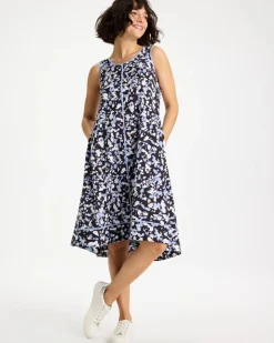 Zenergy® UPF Posh Dots Midi Dress