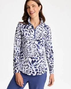 Zenergy® UPF Printed Half Zip Polo