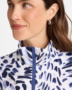 Zenergy® UPF Printed Half Zip Polo