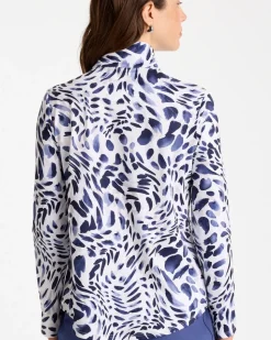 Zenergy® UPF Printed Half Zip Polo