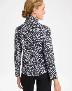 Zenergy® UPF Printed Half-Zip Polo