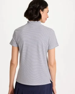 Zenergy® UPF Ruffle Striped Half Zip