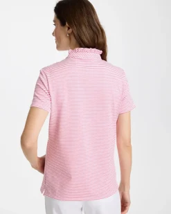 Zenergy® UPF Ruffle Striped Half Zip