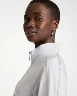 Zenergy® UPF Zip-Front Caviar Trim Jacket