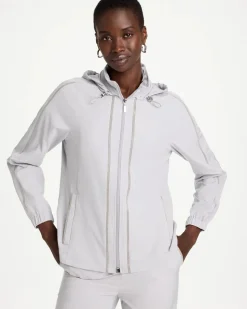 Zenergy® UPF Zip-Front Caviar Trim Jacket